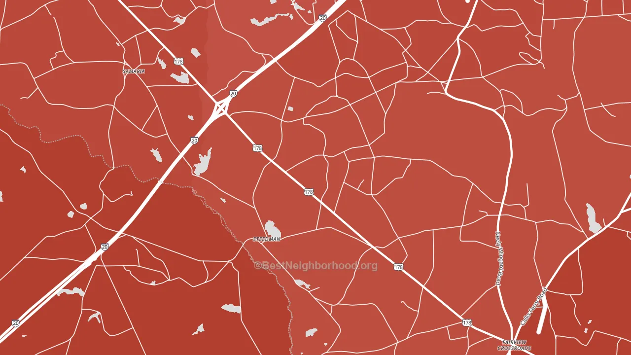 Steedman, SC block-group political-lean map