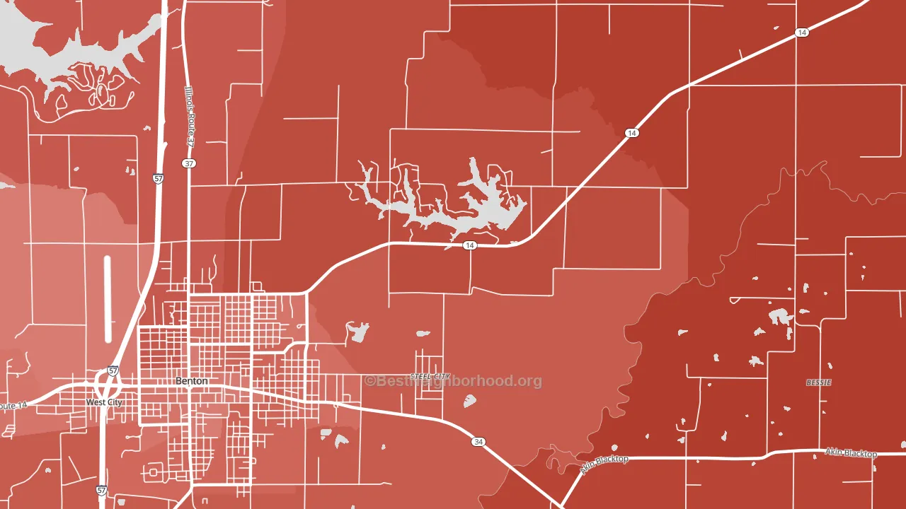 Steel City, IL block-group political-lean map