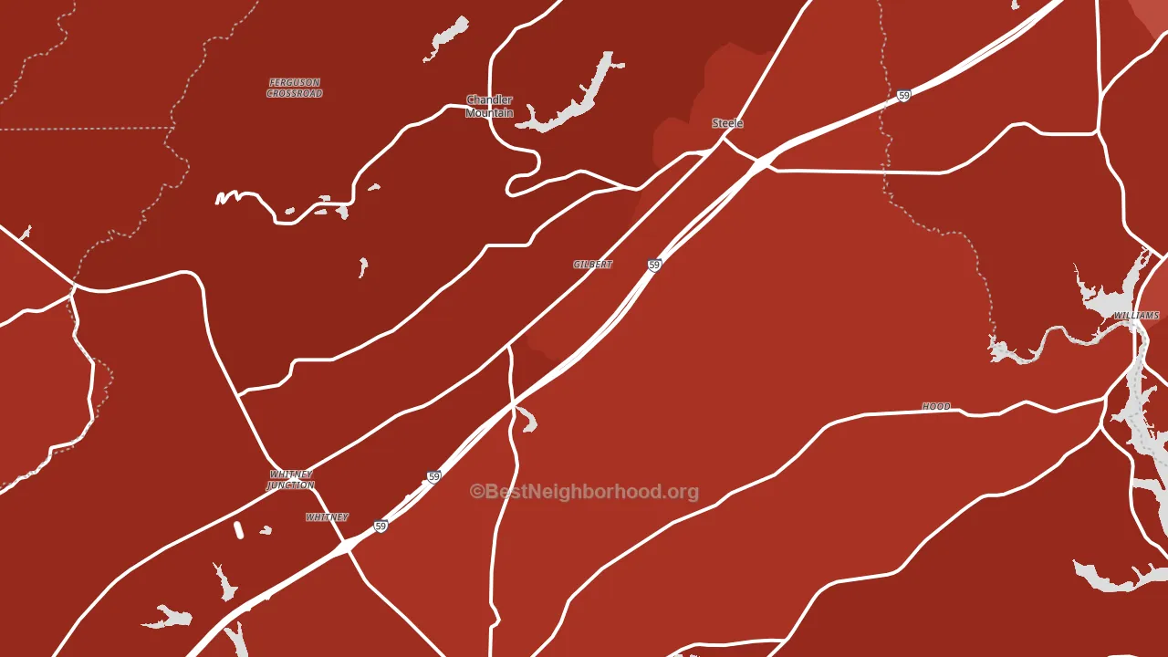 Steele, AL block-group political-lean map