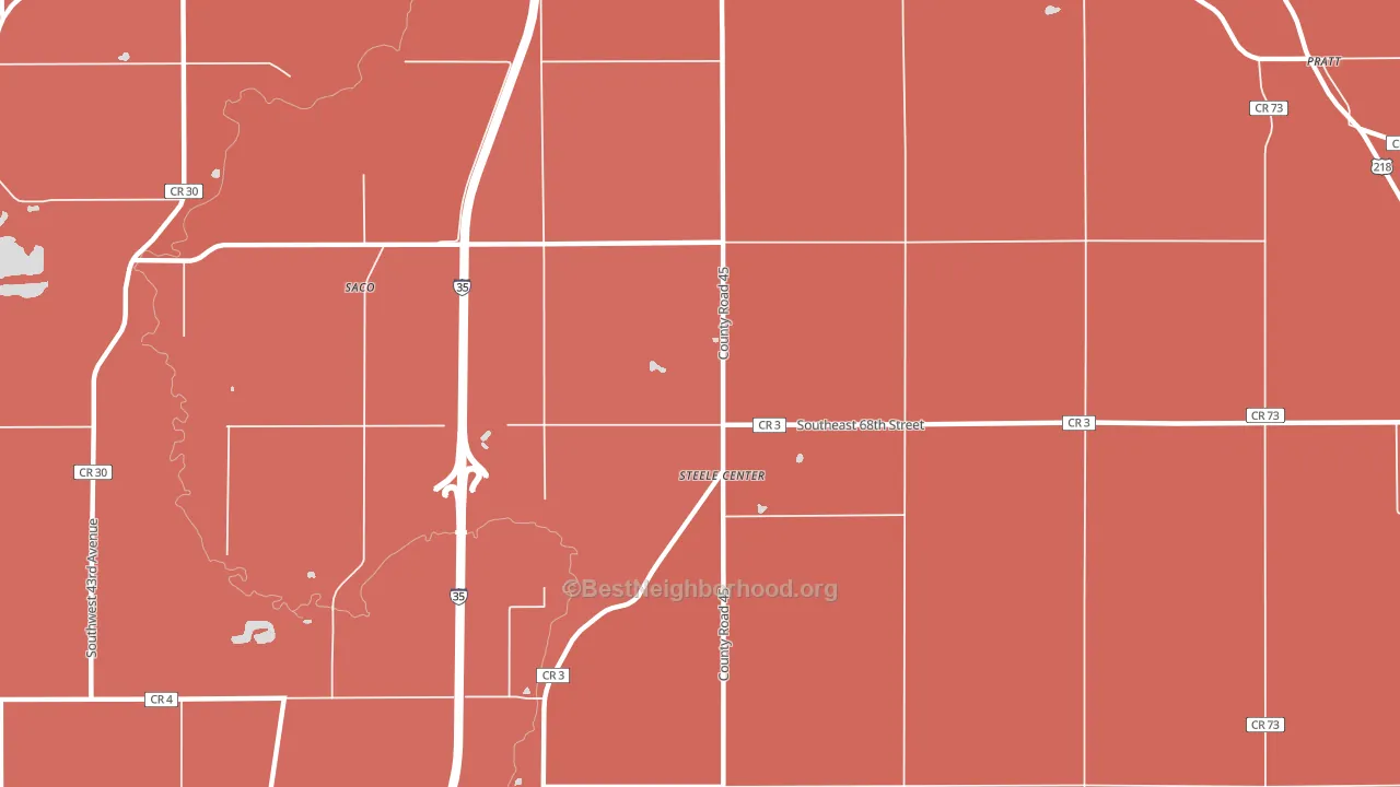 Steele Center, MN block-group political-lean map