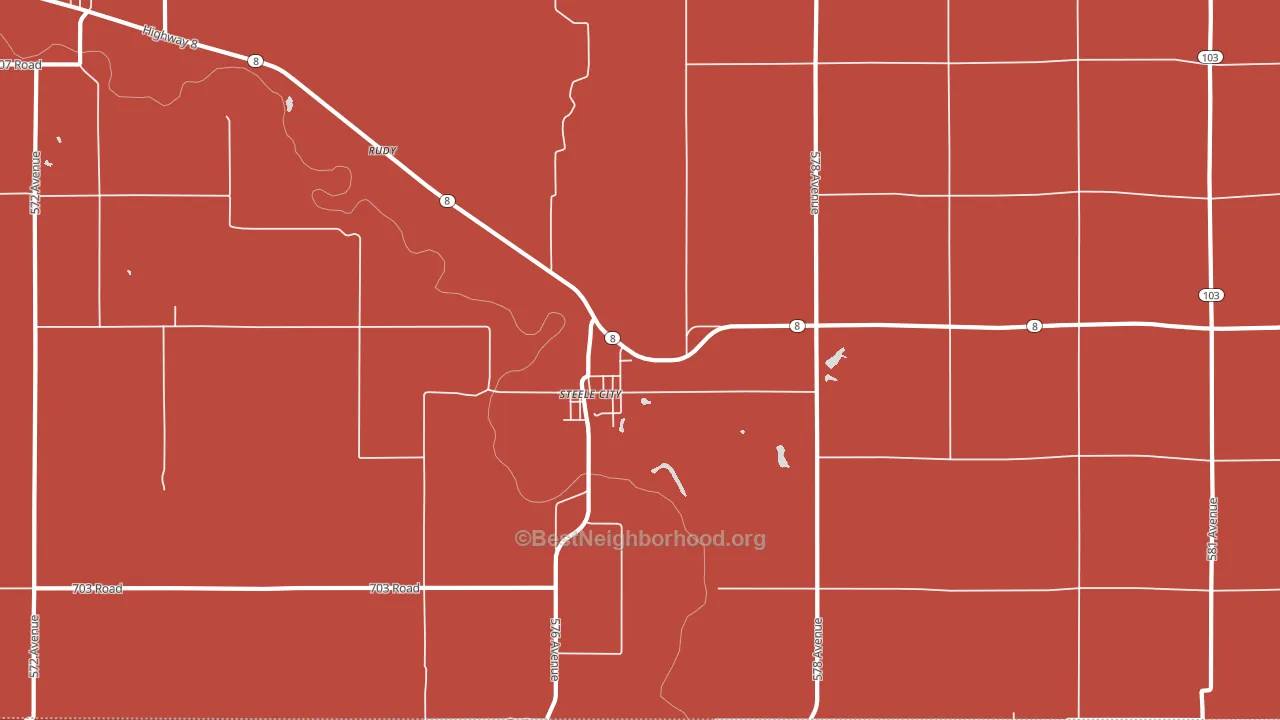 Steele City, NE block-group political-lean map
