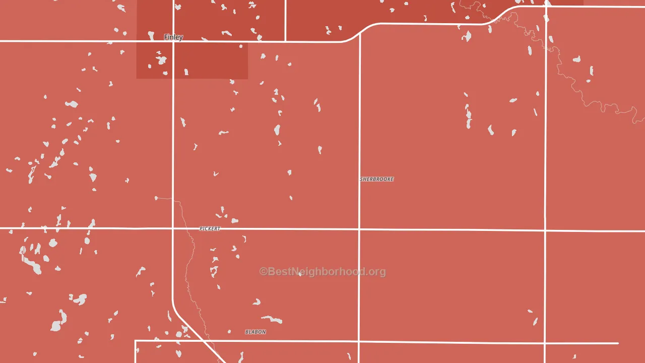 Steele County, ND block-group political-lean map