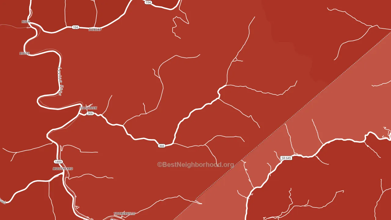 Steele, KY block-group political-lean map