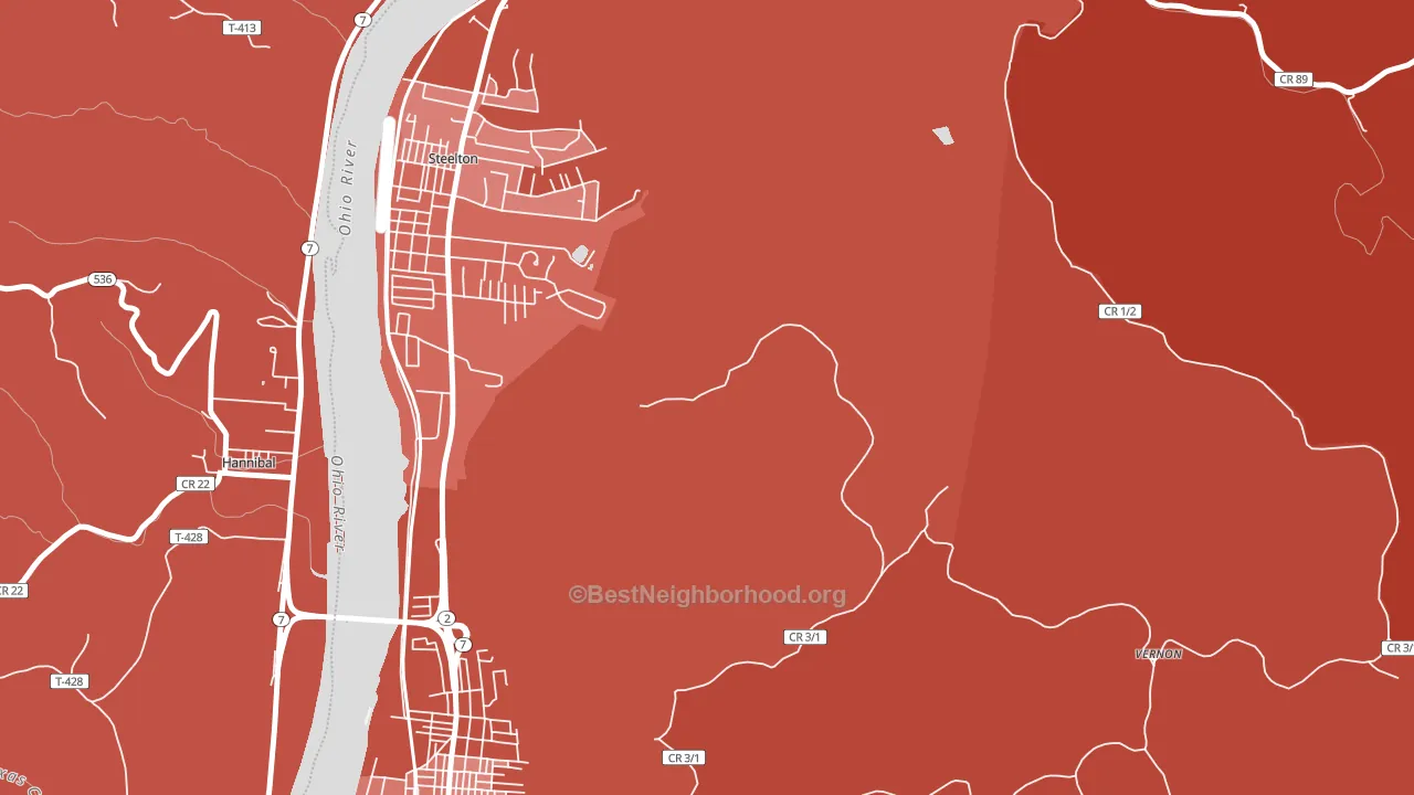 Steelton, WV block-group political-lean map