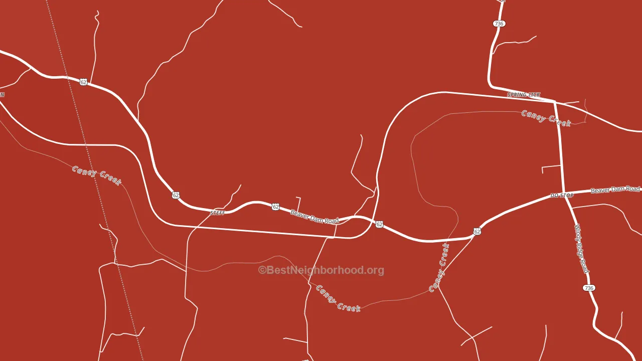 Steff, KY block-group political-lean map