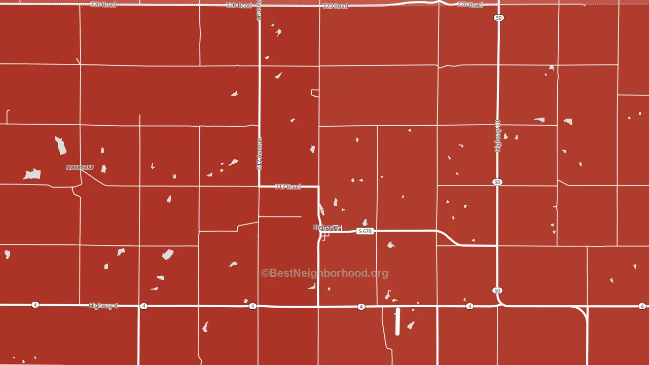 Steinauer, NE block-group political-lean map