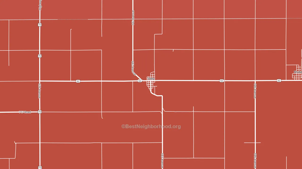 Stella, NE block-group political-lean map