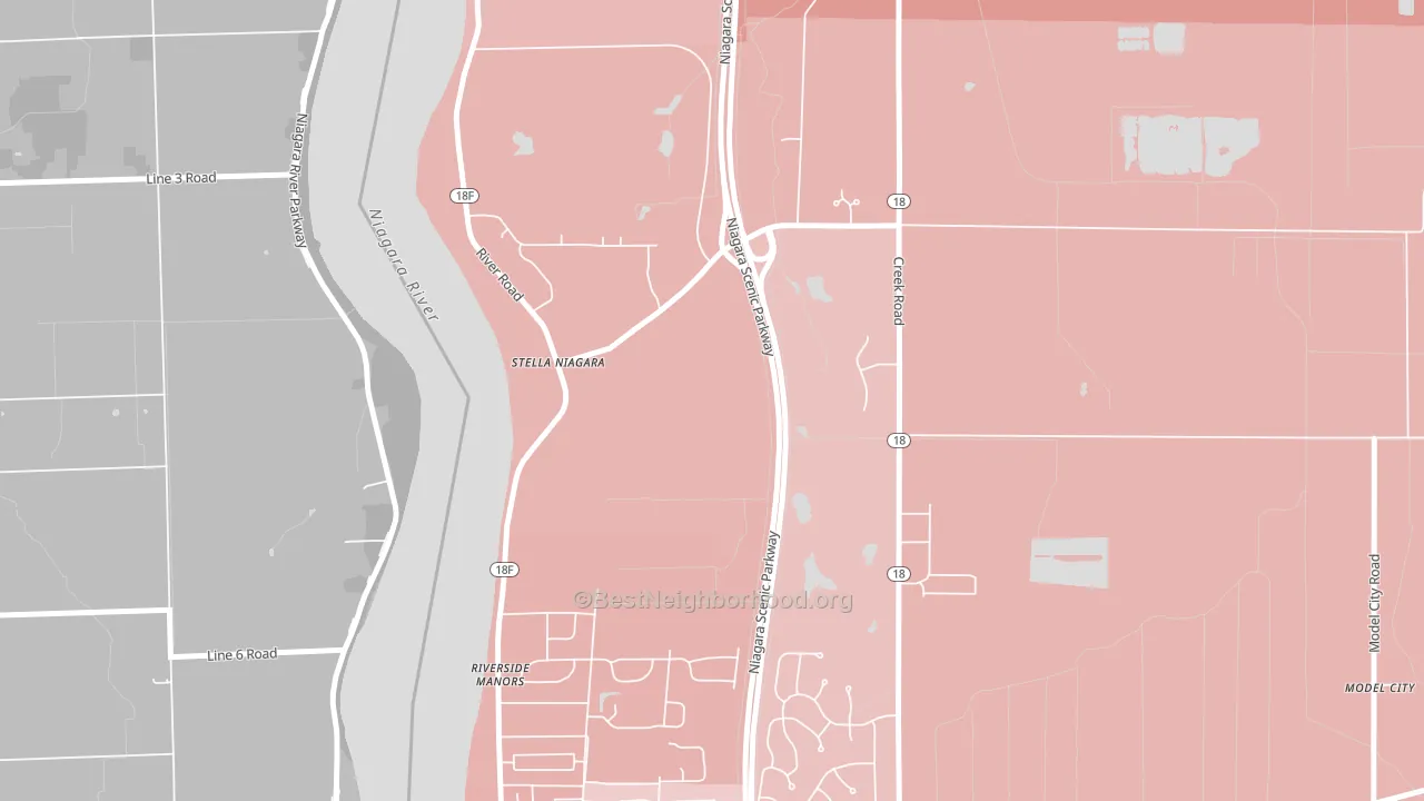 Stella Niagara, NY block-group political-lean map