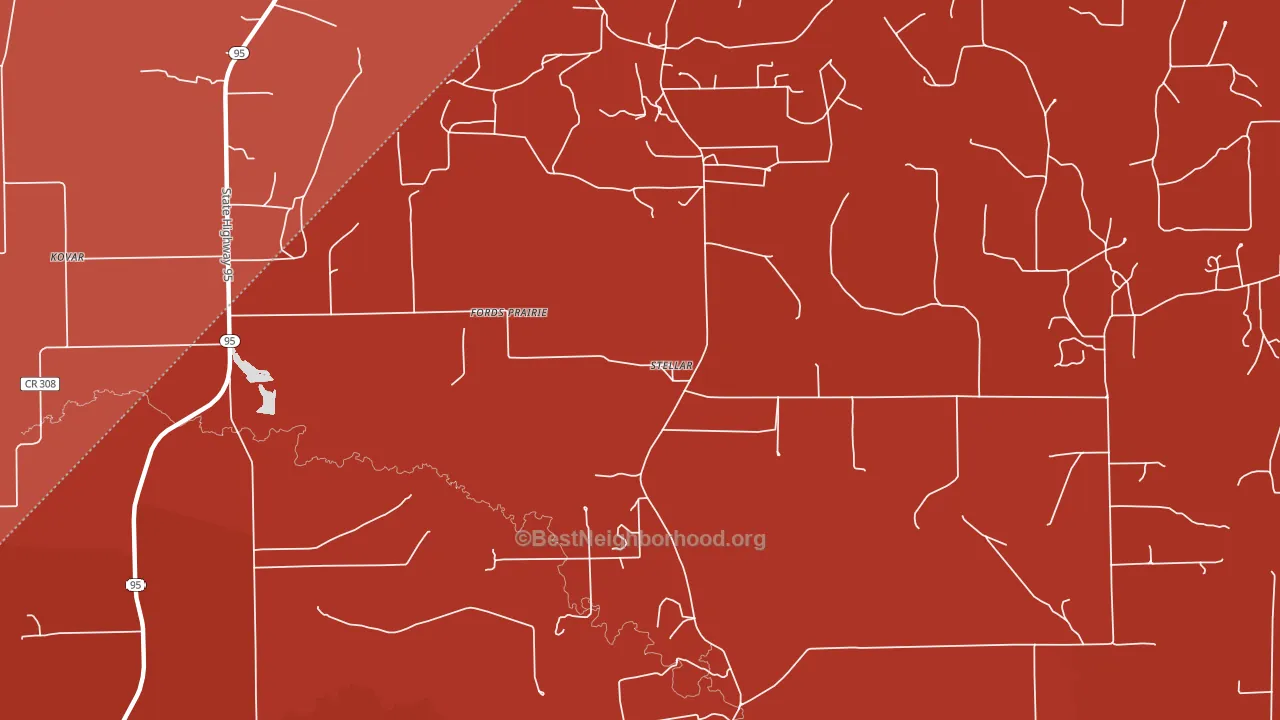 Stellar, TX block-group political-lean map