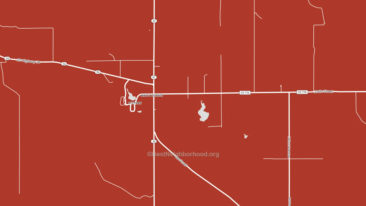 Stephan, SD block-group political-lean map