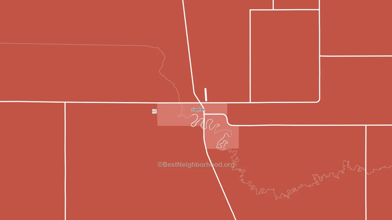 Stephen, MN block-group political-lean map