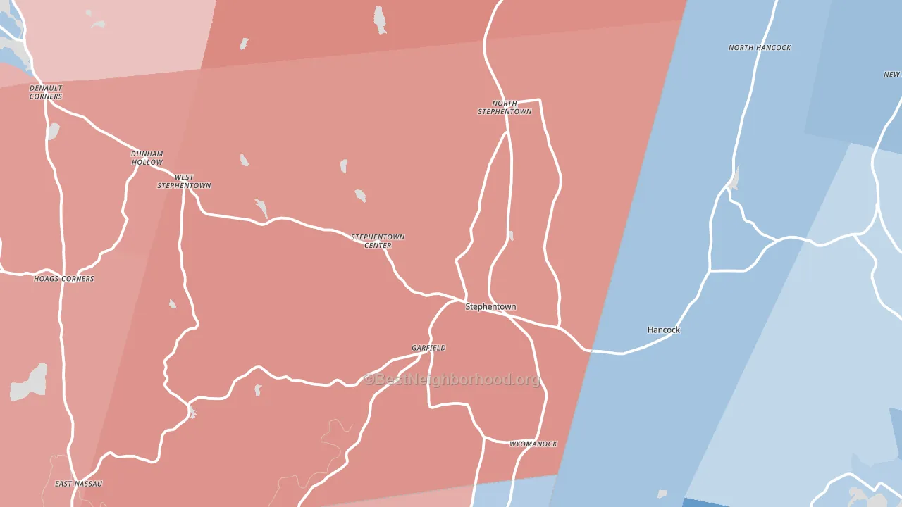 Stephentown, NY block-group political-lean map