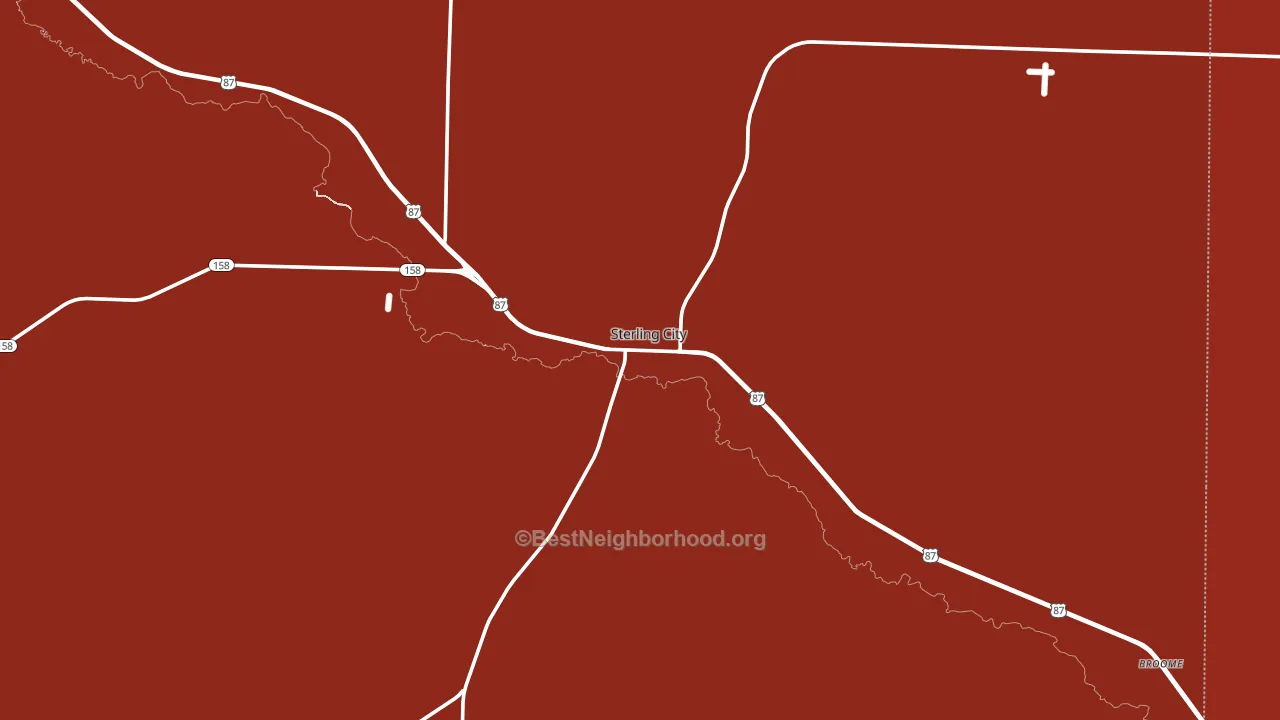 Sterling City, TX block-group political-lean map