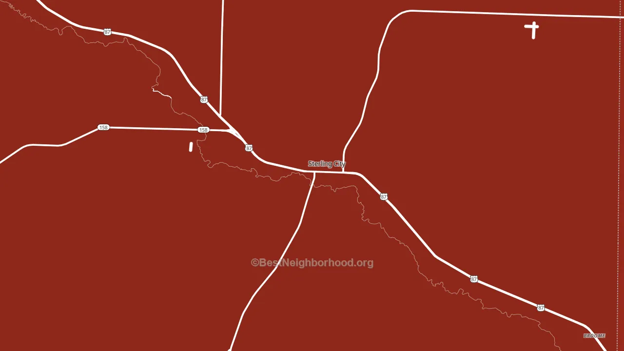 Sterling County, TX block-group political-lean map
