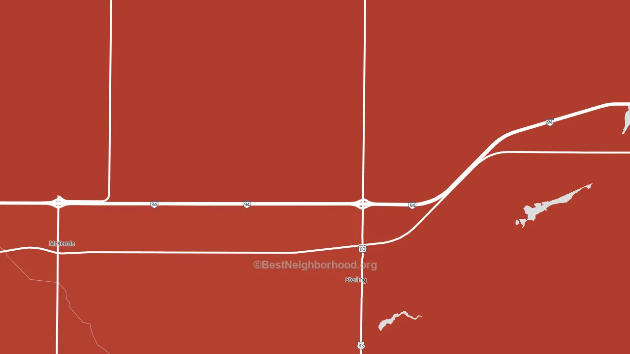 Sterling, ND block-group political-lean map