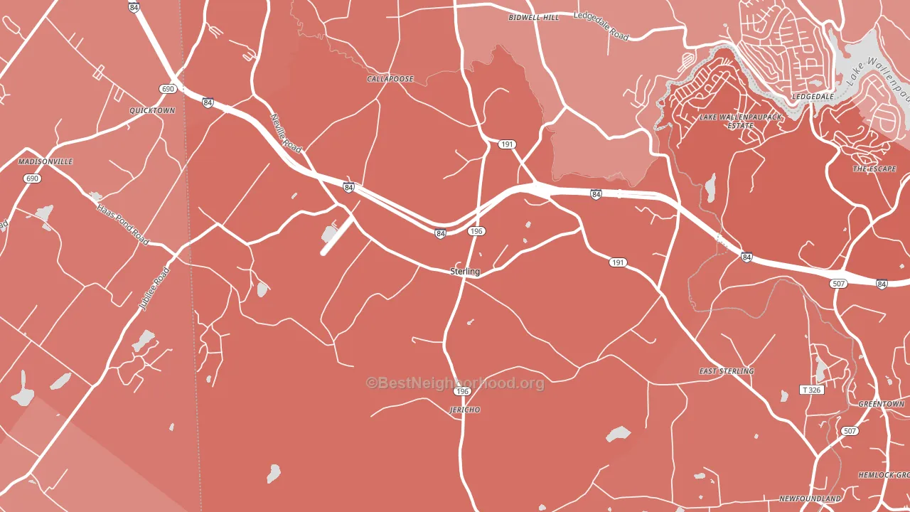 Sterling, PA block-group political-lean map
