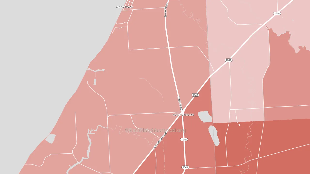 Sterling Valley, NY block-group political-lean map