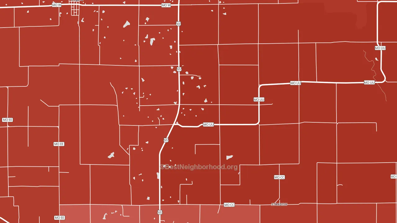 Stet, MO block-group political-lean map