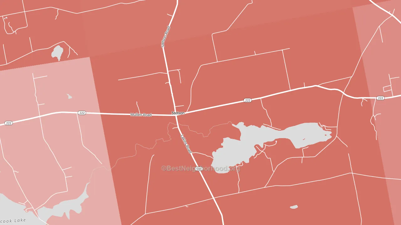 Stetson, ME block-group political-lean map