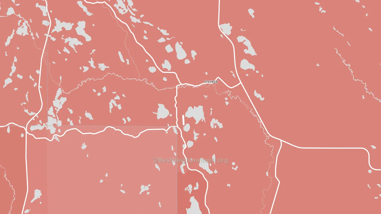 Steuben, MI block-group political-lean map