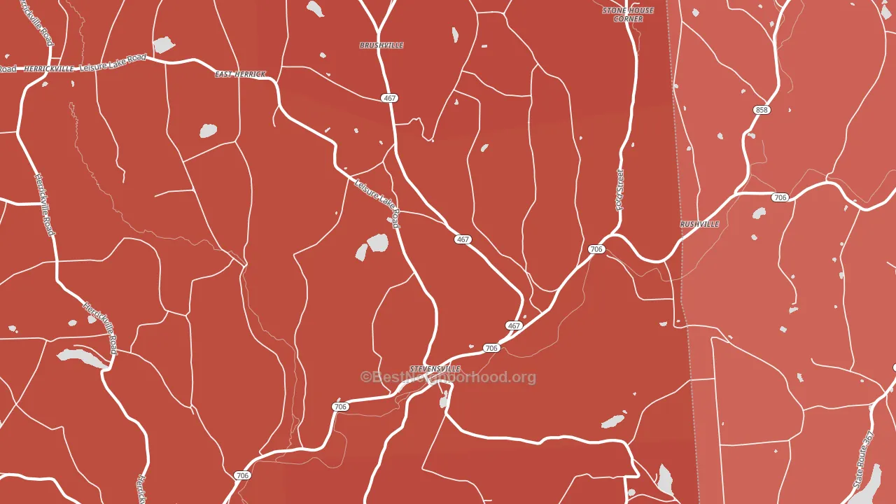 Stevensville, PA block-group political-lean map