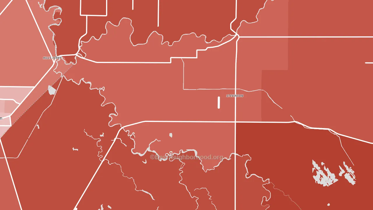 Stevinson, CA block-group political-lean map