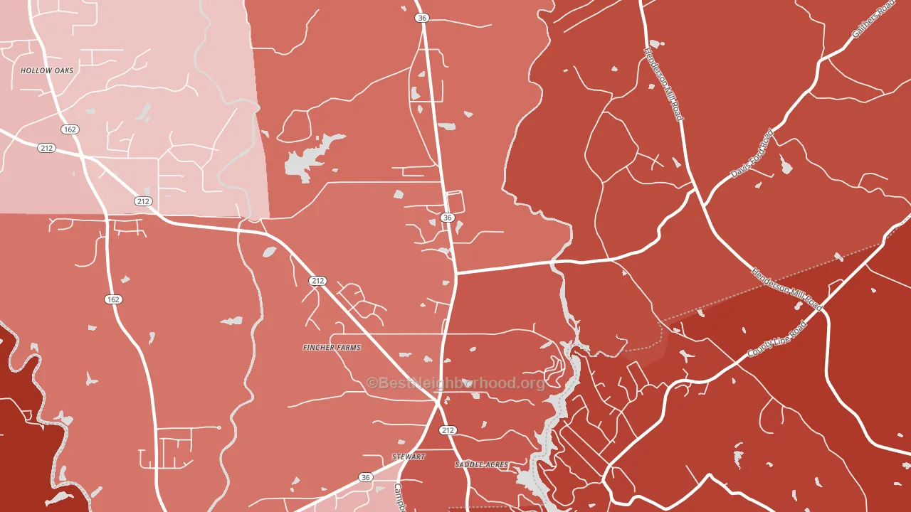 Stewart, GA block-group political-lean map