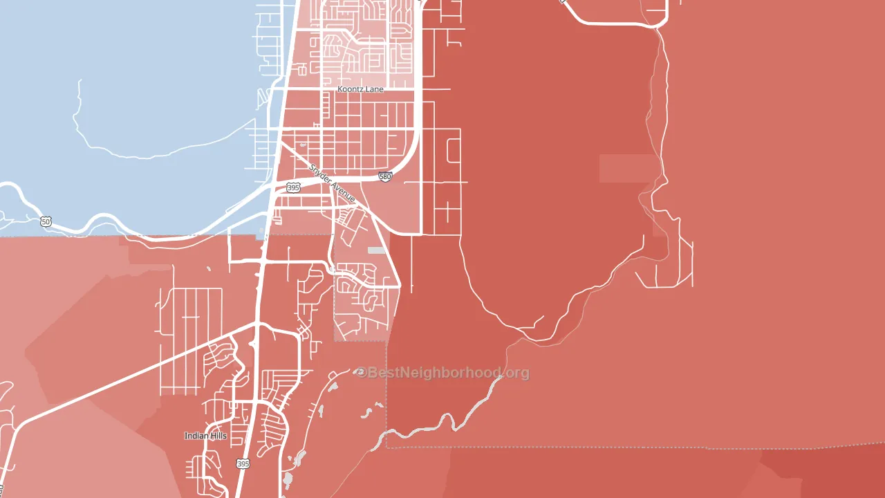 Stewart, NV block-group political-lean map
