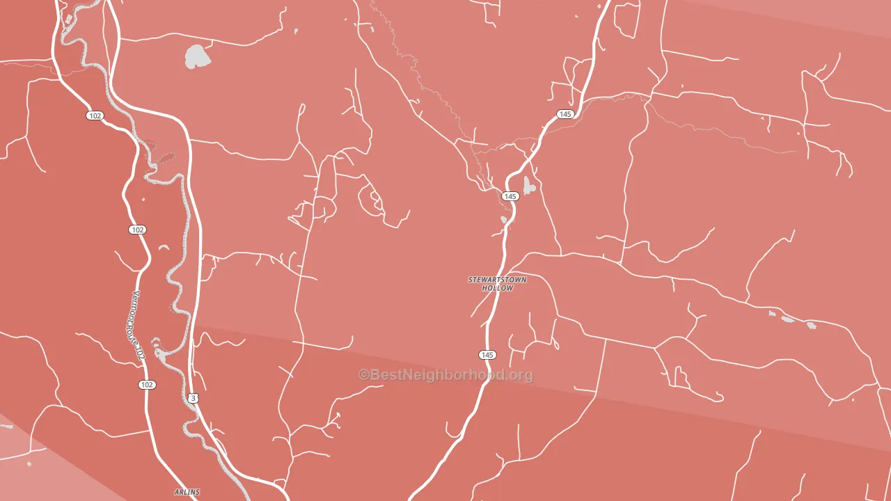 Stewartstown Hollow, NH block-group political-lean map