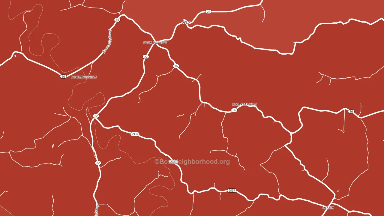 Stewartsville, KY block-group political-lean map