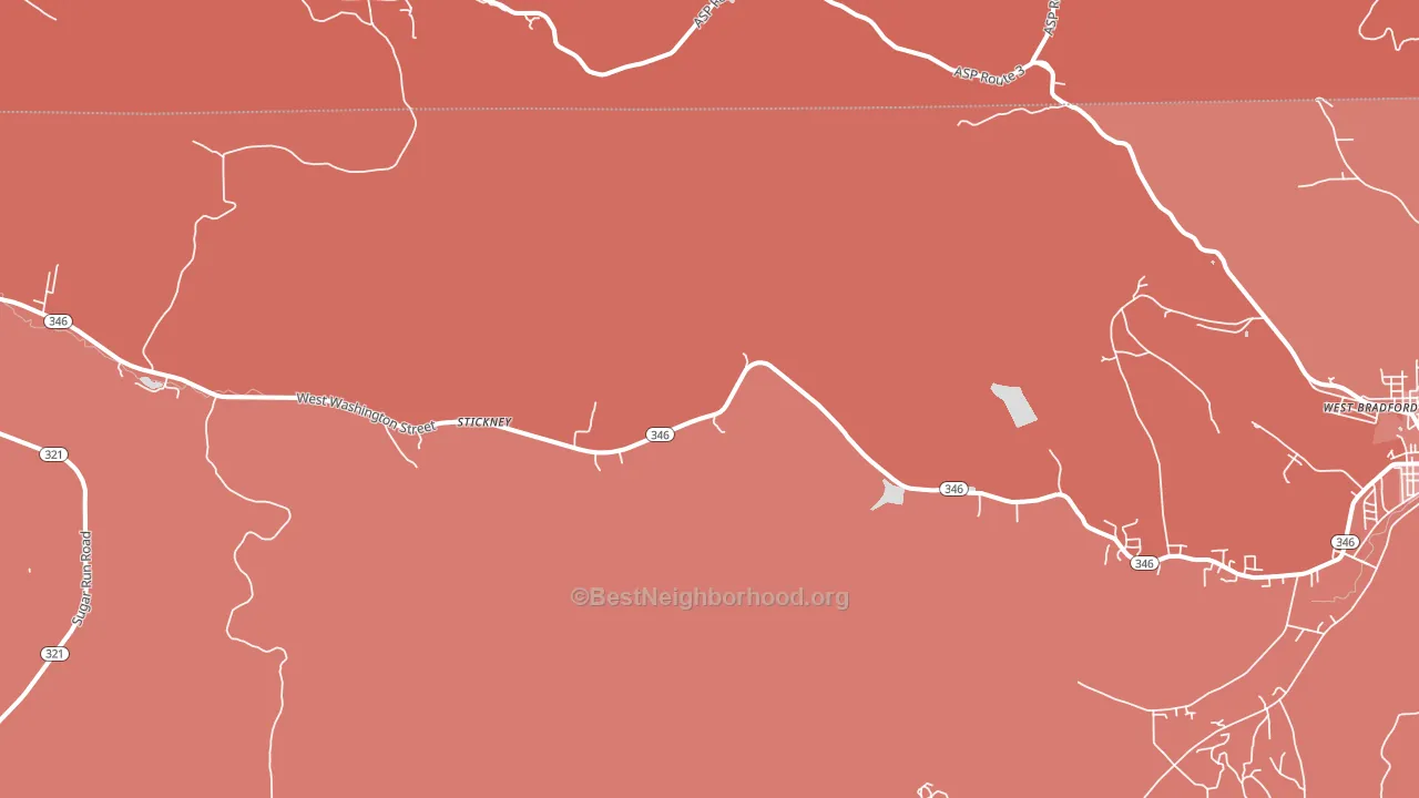 Stickney, PA block-group political-lean map
