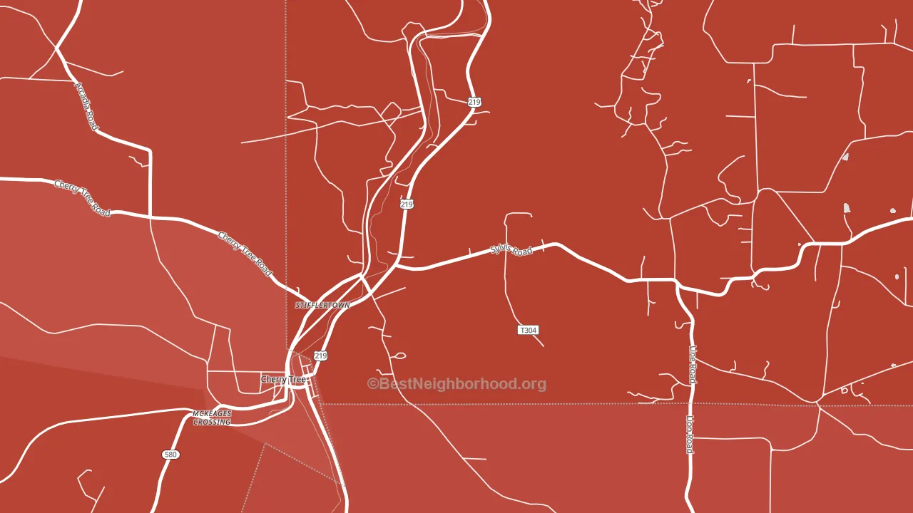 Stifflertown, PA block-group political-lean map