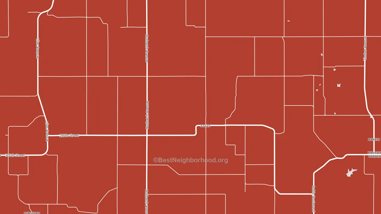 Stiles, IA block-group political-lean map