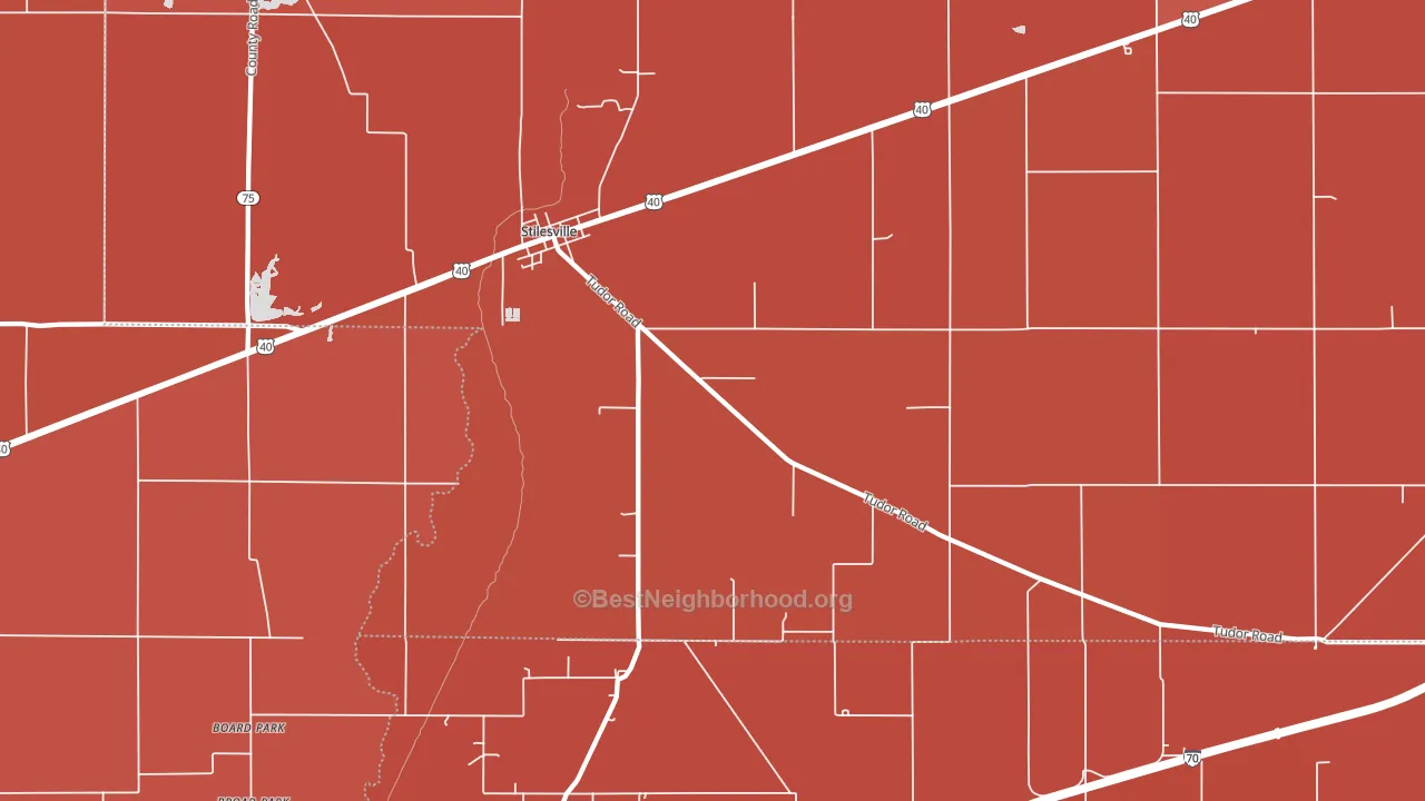 Stilesville, IN block-group political-lean map
