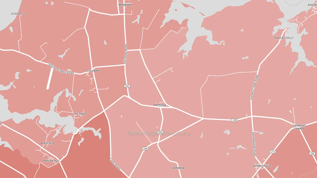 Still Pond, MD block-group political-lean map
