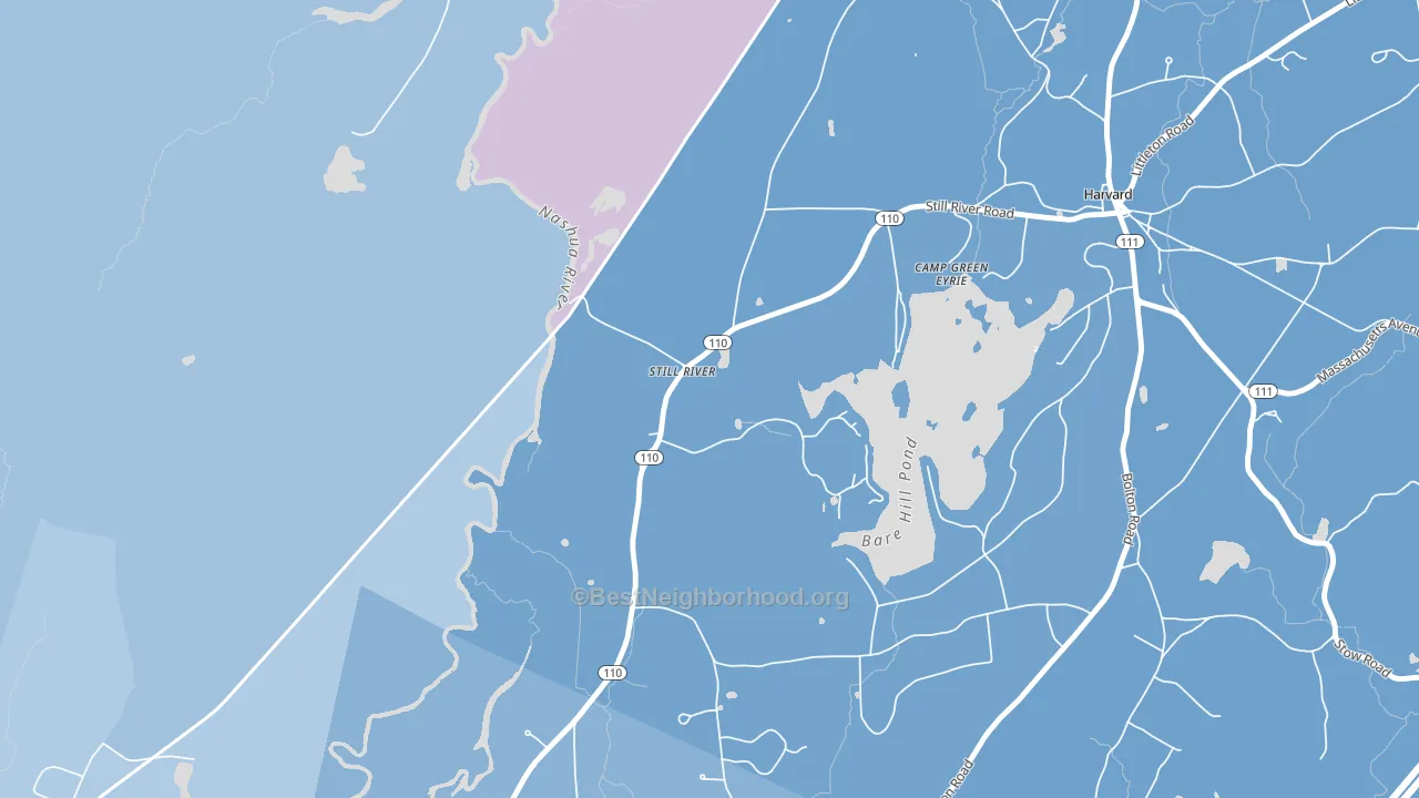 Still River, MA block-group political-lean map