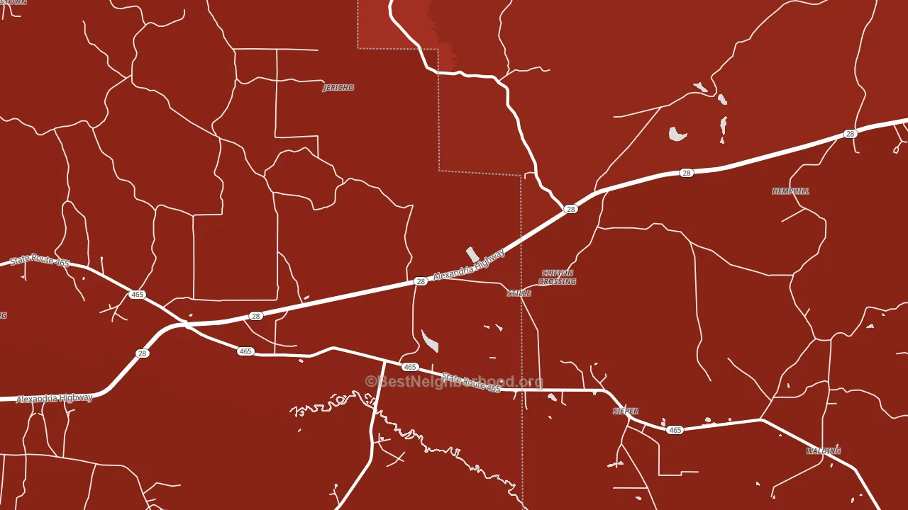 Stille, LA block-group political-lean map