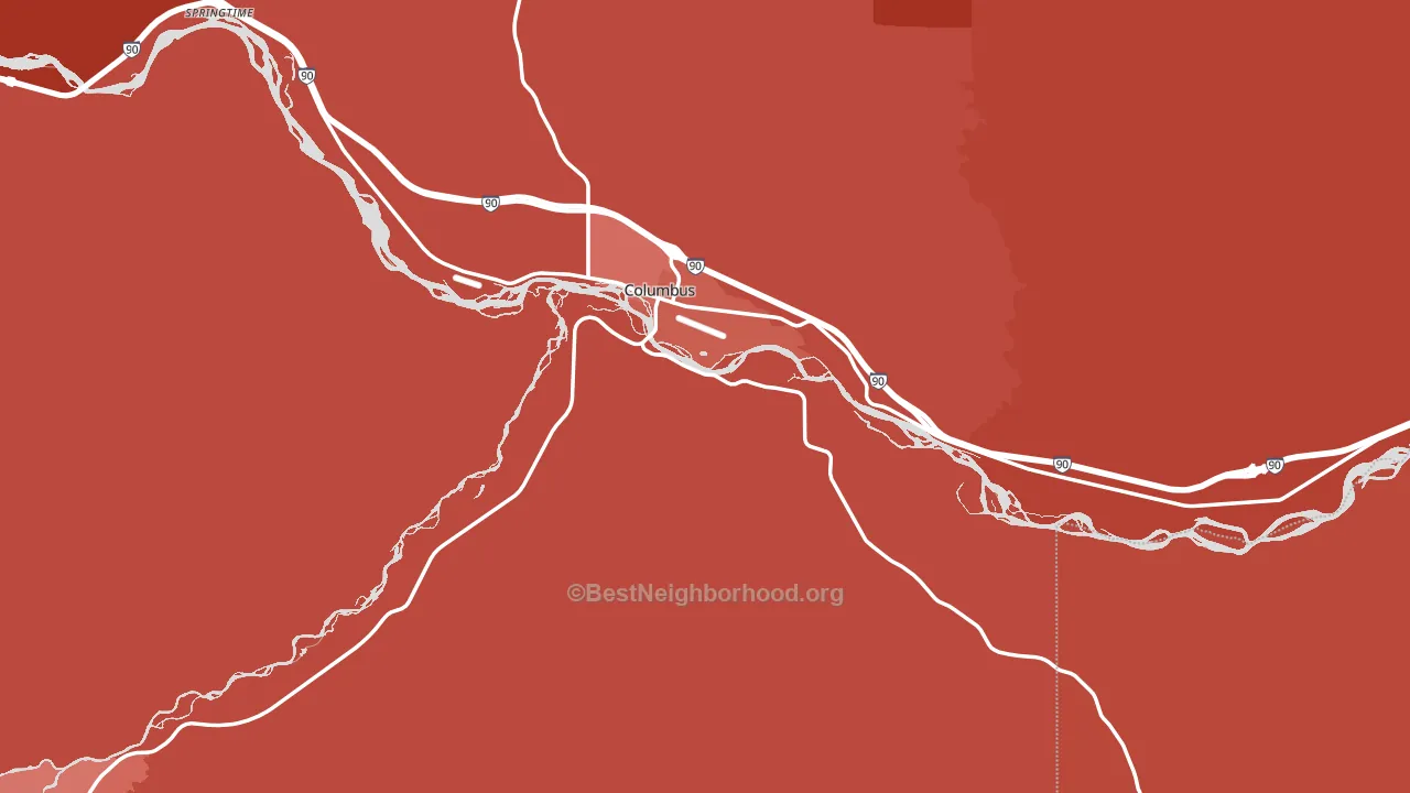 Stillwater County, MT block-group political-lean map