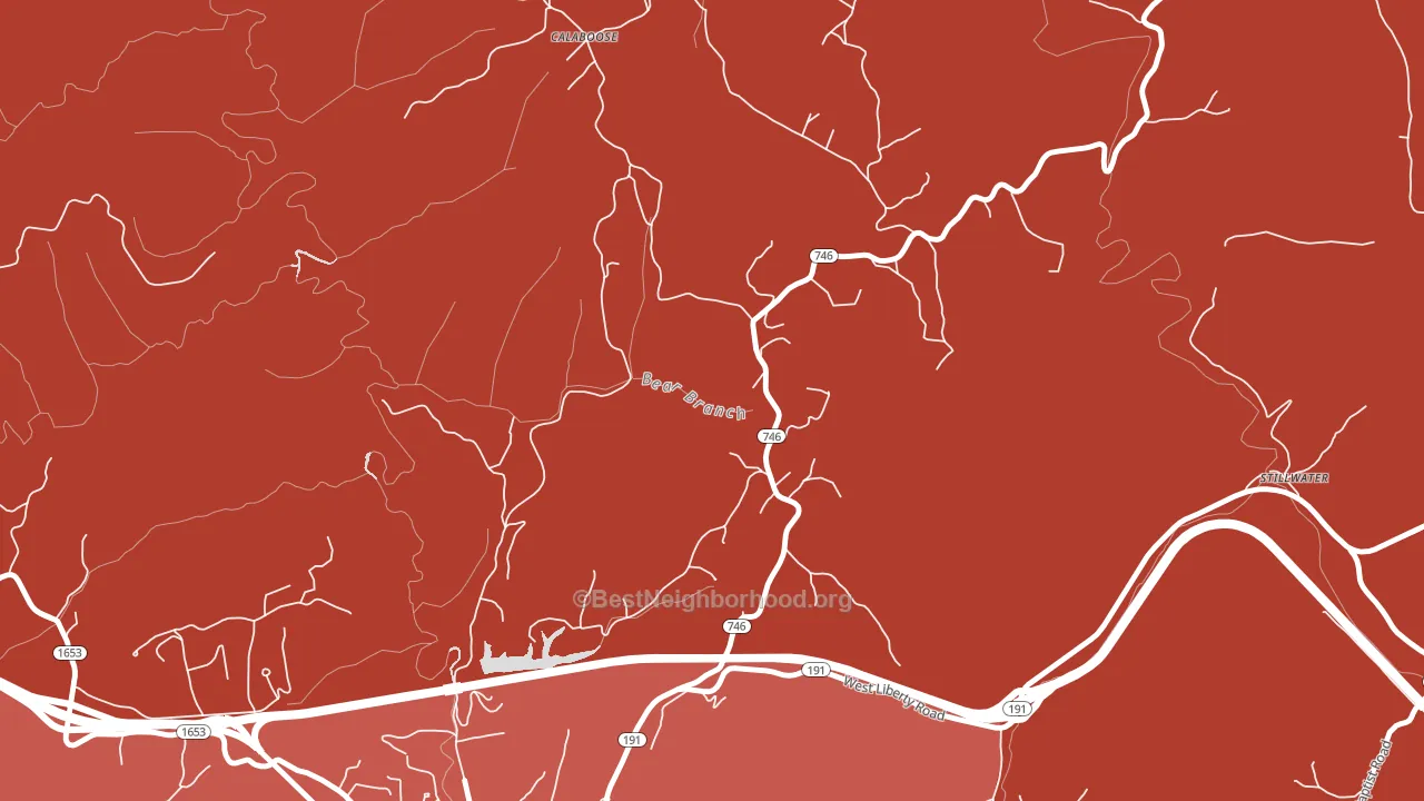 Stillwater, KY block-group political-lean map