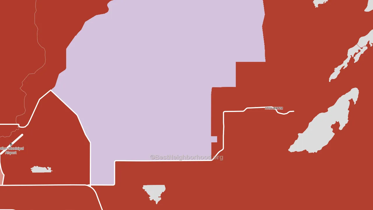 Stillwater, NV block-group political-lean map