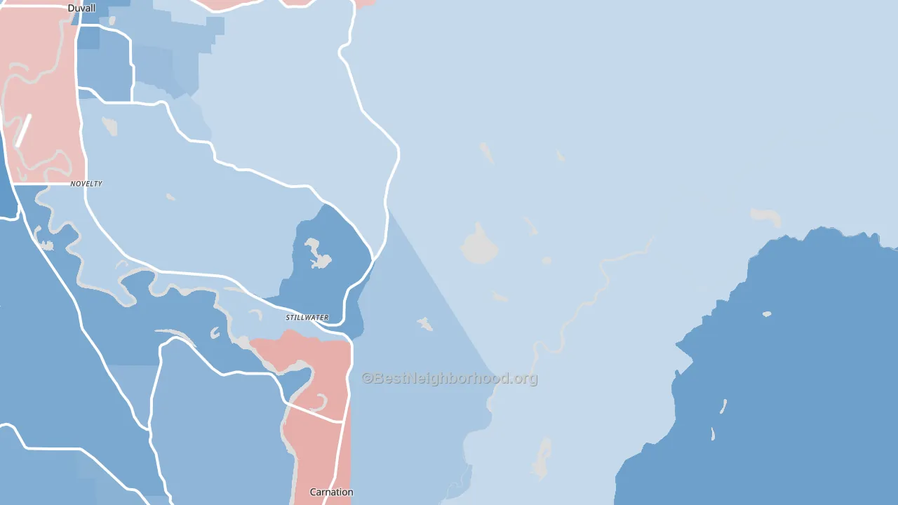 Stillwater, WA block-group political-lean map