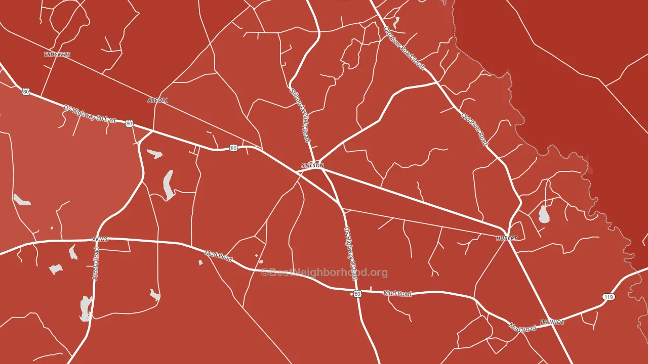 Stilson, GA block-group political-lean map