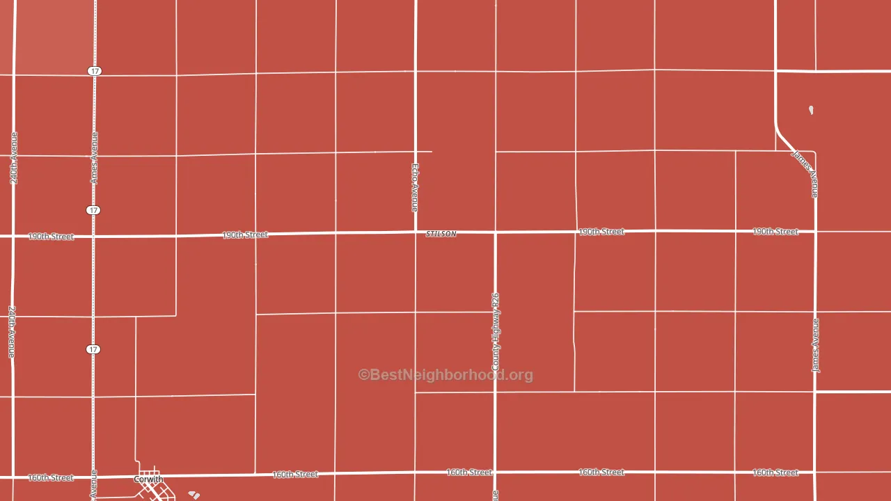 Stilson, IA block-group political-lean map