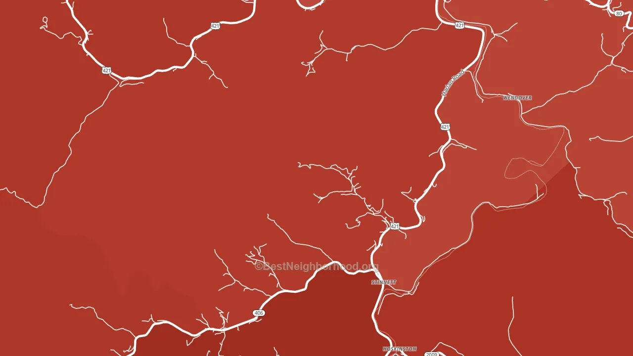Stinnett, KY block-group political-lean map