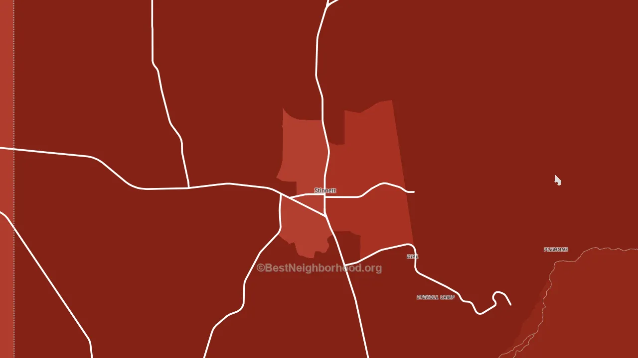 Stinnett, TX block-group political-lean map