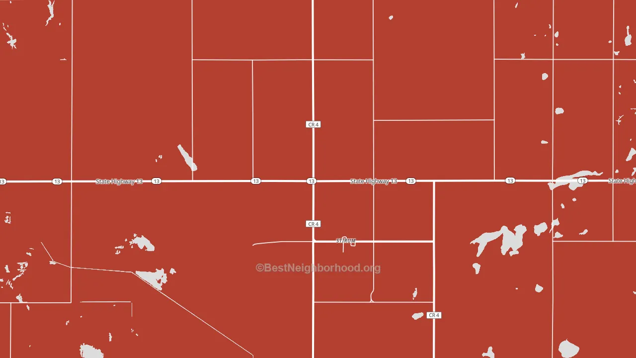 Stirum, ND block-group political-lean map