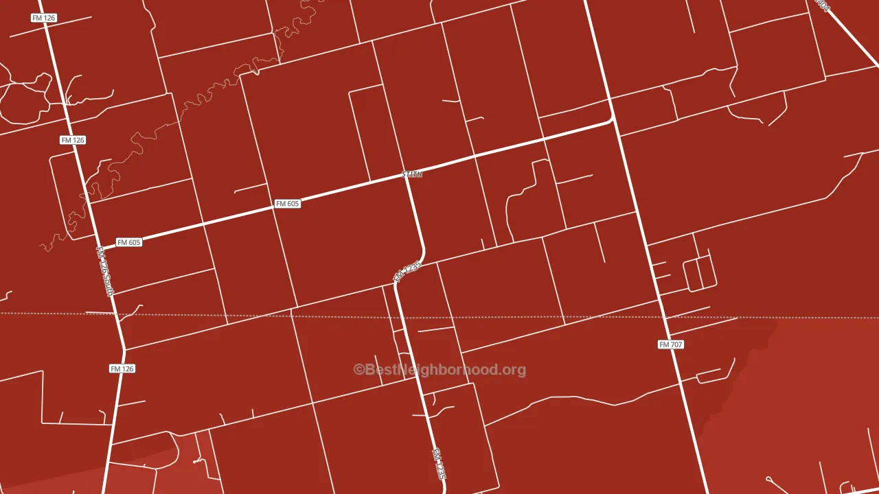 Stith, TX block-group political-lean map