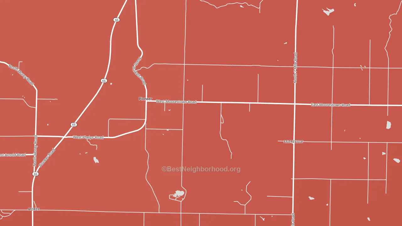 Stittsville, MI block-group political-lean map
