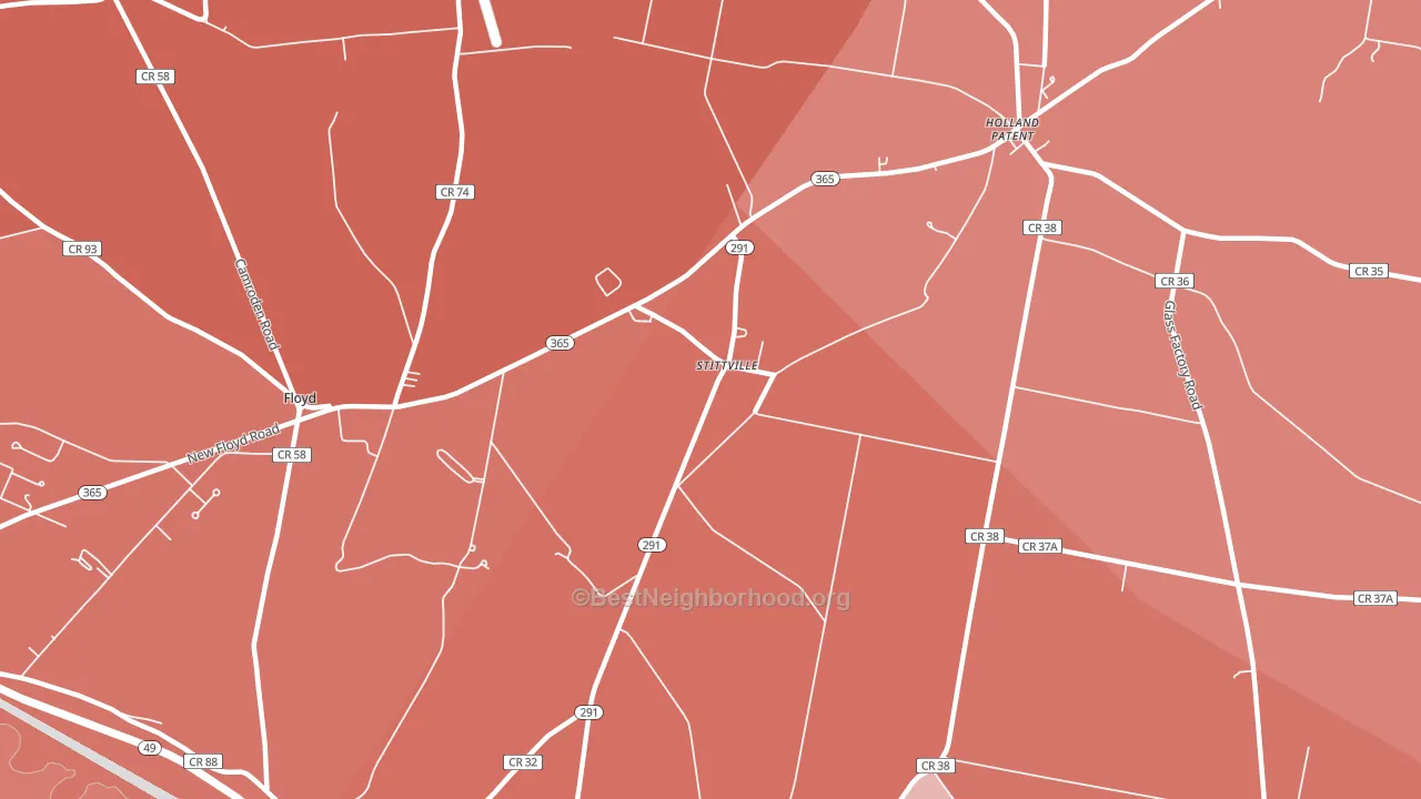 Stittville, NY block-group political-lean map