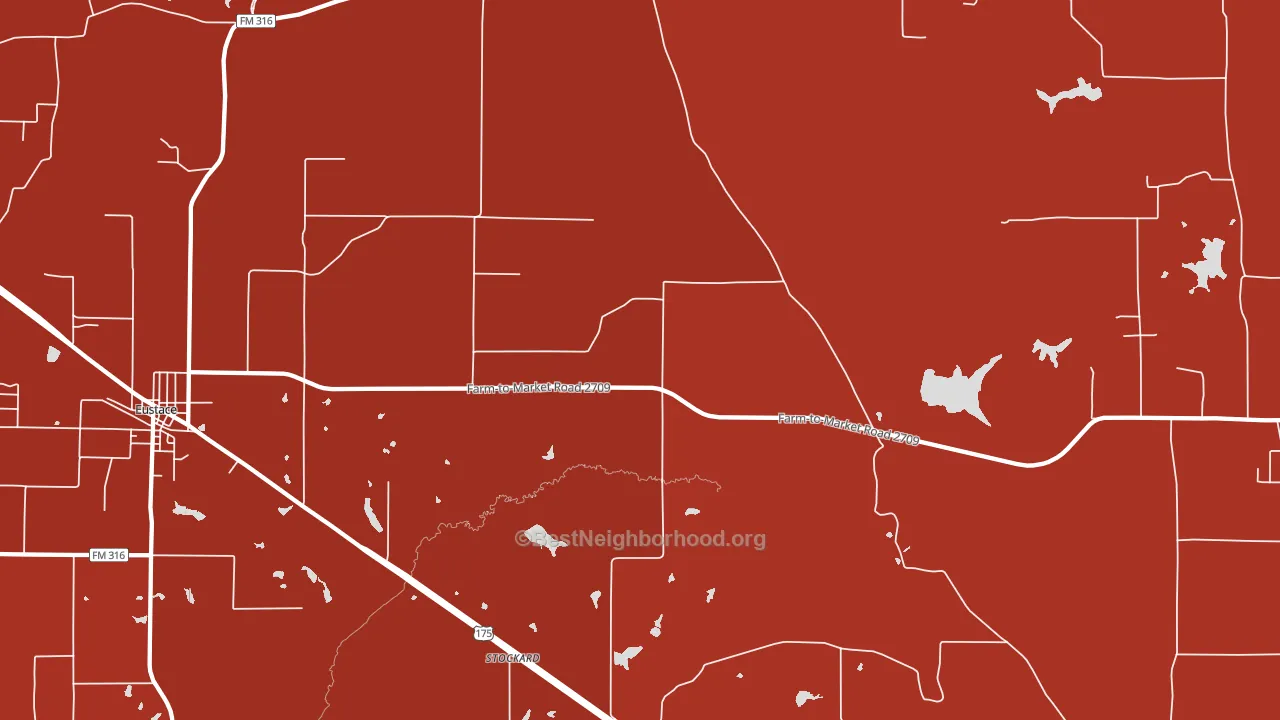 Stockard, TX block-group political-lean map